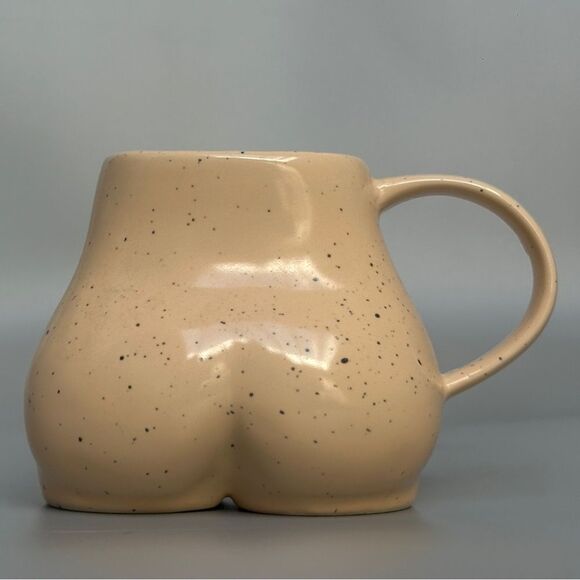 Urban Outfitters Female Form Sculpture Art Speckled Beige 12 oz Coffee Mug - Picture 5 of 12